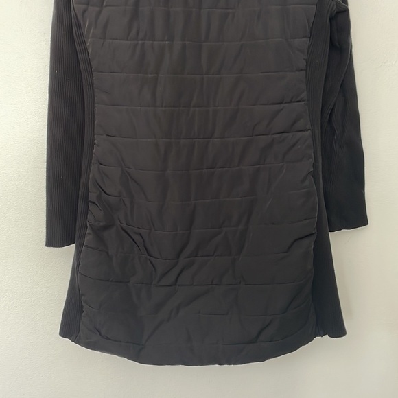 Calvin Klein | Walker Faux Fur Puffer Coat Ribbed Sleeves Black PFTJ4418 Small - Picture 12 of 13